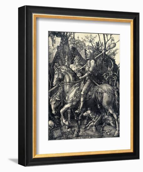 Knight, Death and the Devil, 1513-1514-Albrecht Dürer-Framed Giclee Print