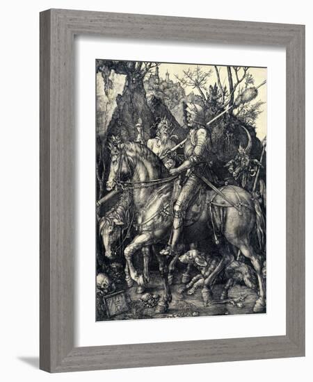 Knight, Death and the Devil, 1513-1514-Albrecht Dürer-Framed Giclee Print