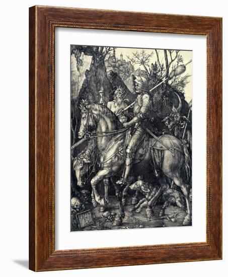 Knight, Death and the Devil, 1513-1514-Albrecht Dürer-Framed Giclee Print