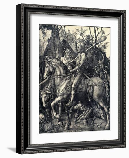 Knight, Death and the Devil, 1513-1514-Albrecht Dürer-Framed Giclee Print