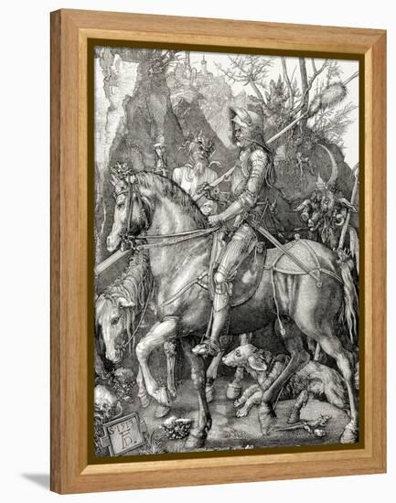 Knight, Death, and the Devil-Albrecht Dürer-Framed Stretched Canvas