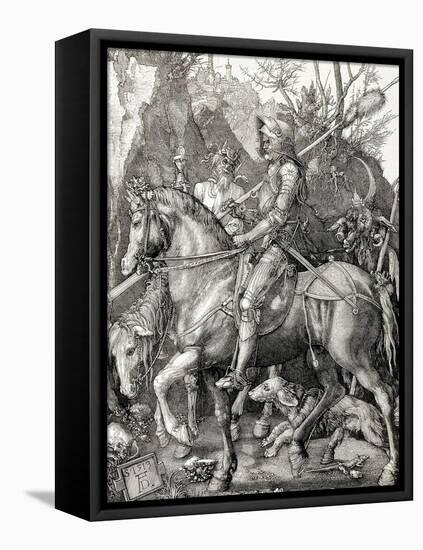 Knight, Death, and the Devil-Albrecht Dürer-Framed Stretched Canvas