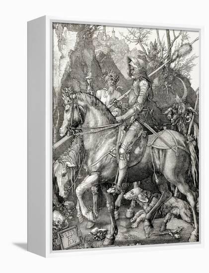 Knight, Death, and the Devil-Albrecht Dürer-Framed Stretched Canvas