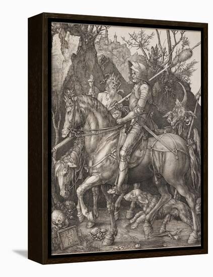 Knight, Death and the Devil-Albrecht Dürer-Framed Premier Image Canvas