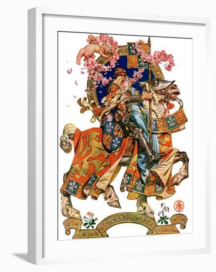 "Knight in Shining Armor,"July 17, 1926-Joseph Christian Leyendecker-Framed Giclee Print