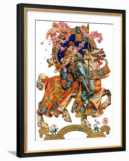 "Knight in Shining Armor,"July 17, 1926-Joseph Christian Leyendecker-Framed Giclee Print