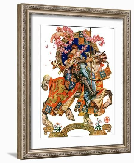 "Knight in Shining Armor,"July 17, 1926-Joseph Christian Leyendecker-Framed Giclee Print