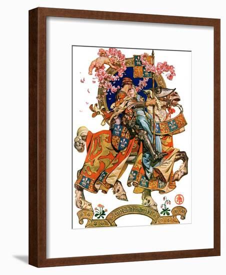 "Knight in Shining Armor,"July 17, 1926-Joseph Christian Leyendecker-Framed Giclee Print