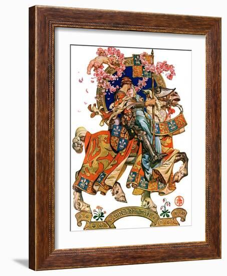 "Knight in Shining Armor,"July 17, 1926-Joseph Christian Leyendecker-Framed Giclee Print