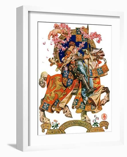 "Knight in Shining Armor,"July 17, 1926-Joseph Christian Leyendecker-Framed Giclee Print