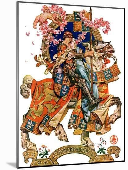 "Knight in Shining Armor,"July 17, 1926-Joseph Christian Leyendecker-Mounted Giclee Print