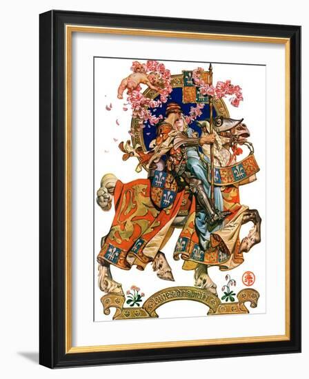 "Knight in Shining Armor,"July 17, 1926-Joseph Christian Leyendecker-Framed Giclee Print