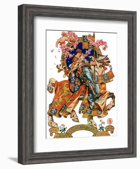 "Knight in Shining Armor,"July 17, 1926-Joseph Christian Leyendecker-Framed Giclee Print