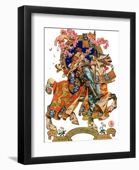 "Knight in Shining Armor,"July 17, 1926-Joseph Christian Leyendecker-Framed Giclee Print