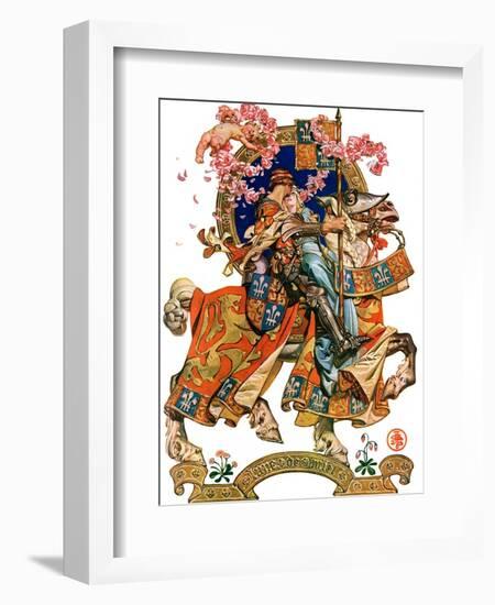 "Knight in Shining Armor,"July 17, 1926-Joseph Christian Leyendecker-Framed Giclee Print