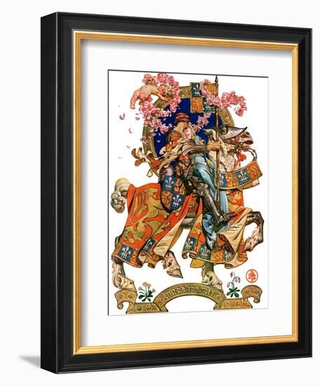 "Knight in Shining Armor,"July 17, 1926-Joseph Christian Leyendecker-Framed Giclee Print