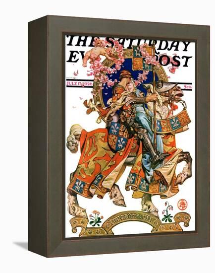 "Knight in Shining Armor," Saturday Evening Post Cover, July 17, 1926-Joseph Christian Leyendecker-Framed Premier Image Canvas