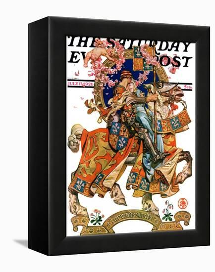 "Knight in Shining Armor," Saturday Evening Post Cover, July 17, 1926-Joseph Christian Leyendecker-Framed Premier Image Canvas
