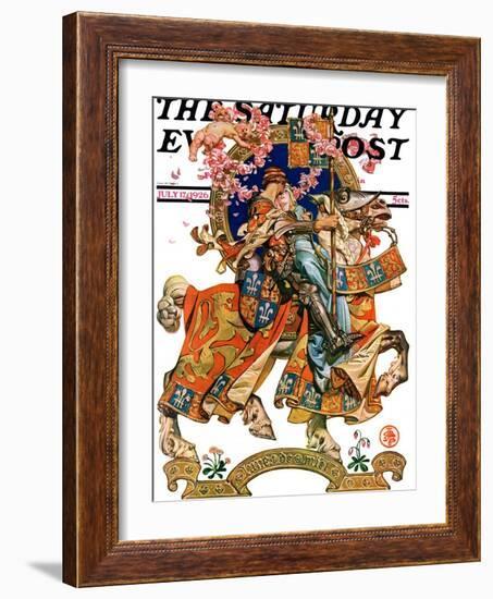 "Knight in Shining Armor," Saturday Evening Post Cover, July 17, 1926-Joseph Christian Leyendecker-Framed Giclee Print