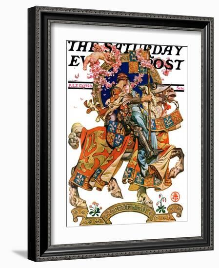 "Knight in Shining Armor," Saturday Evening Post Cover, July 17, 1926-Joseph Christian Leyendecker-Framed Giclee Print