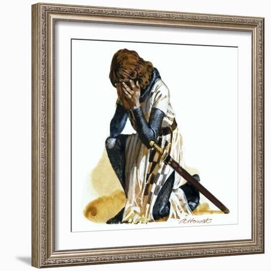 Knight Lamenting-Andrew Howat-Framed Giclee Print