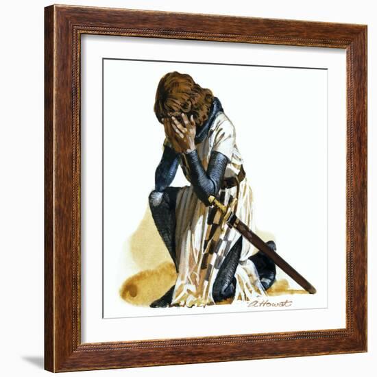 Knight Lamenting-Andrew Howat-Framed Giclee Print