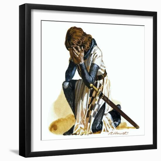 Knight Lamenting-Andrew Howat-Framed Giclee Print