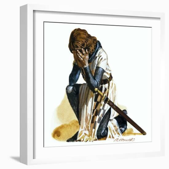 Knight Lamenting-Andrew Howat-Framed Giclee Print