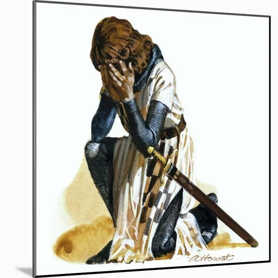 Knight Lamenting-Andrew Howat-Mounted Giclee Print