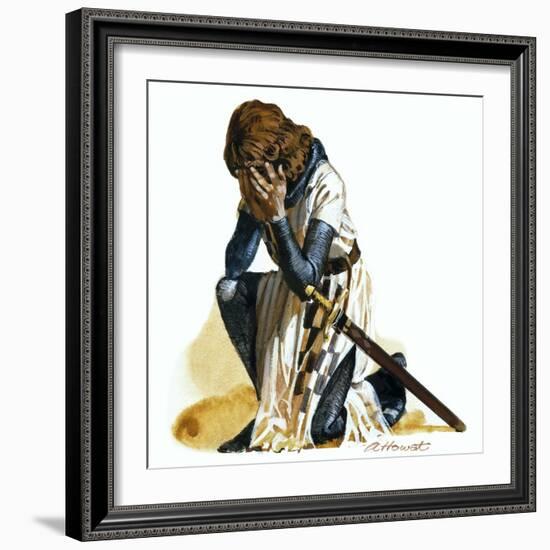 Knight Lamenting-Andrew Howat-Framed Giclee Print