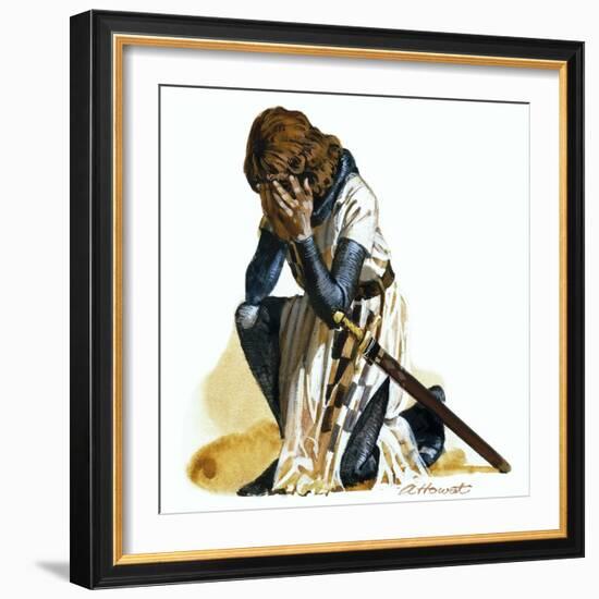 Knight Lamenting-Andrew Howat-Framed Giclee Print