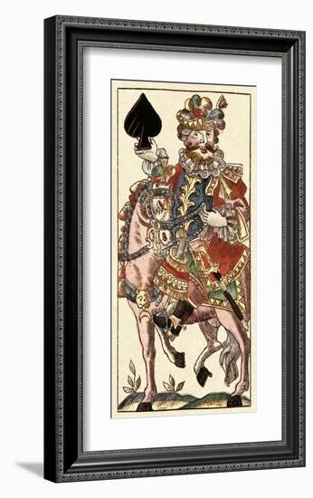 Knight of Spades (Bauern Hochzeit Deck)-Andreas Benedictus Gobl-Framed Art Print