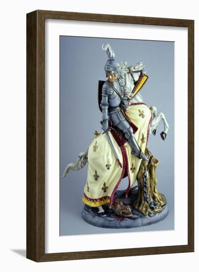 Knight on White Horse, Prestige Series, Ceramic-null-Framed Giclee Print