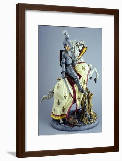 Knight on White Horse, Prestige Series, Ceramic-null-Framed Giclee Print