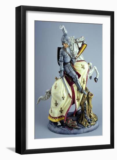 Knight on White Horse, Prestige Series, Ceramic-null-Framed Giclee Print