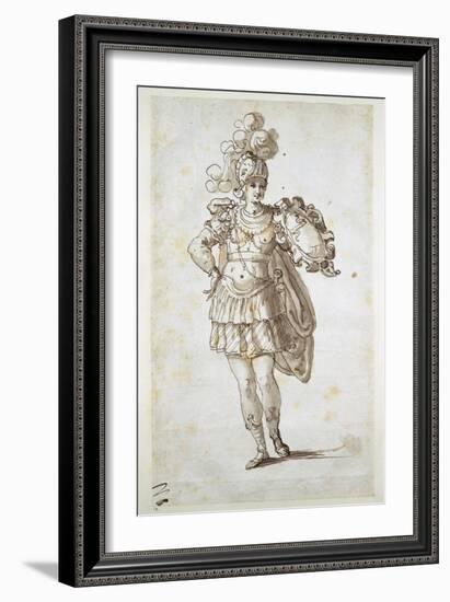 Knight or Squire Bearing a Shield-Inigo Jones-Framed Premium Giclee Print