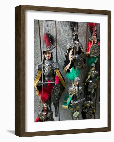 Knight Puppets, Corso Umberto 1, Taormina, Sicily, Italy-Walter Bibikow-Framed Photographic Print