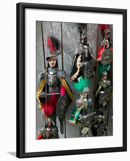 Knight Puppets, Corso Umberto 1, Taormina, Sicily, Italy-Walter Bibikow-Framed Photographic Print