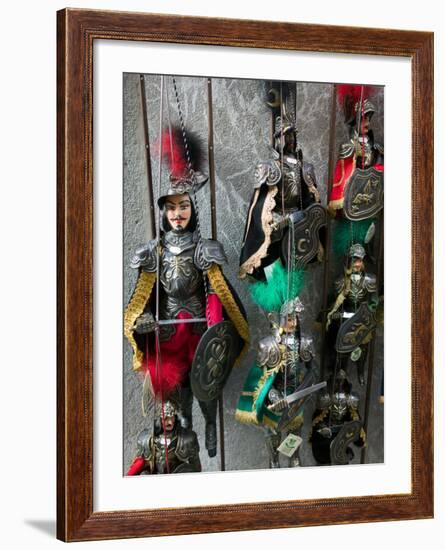 Knight Puppets, Corso Umberto 1, Taormina, Sicily, Italy-Walter Bibikow-Framed Photographic Print