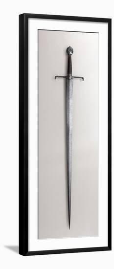 Knightly sword, circa 1400 25 century steel, silver, gold, enamel, wood and leather-French-Framed Giclee Print