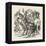 Knights Alice Watches the Fight Between the Red Knight and the White Knight-John Tenniel-Framed Stretched Canvas