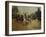 Knights and Carriages on Bois De Boulogne Avenue, with Arc De Triomphe in Background-Georges Stein-Framed Giclee Print