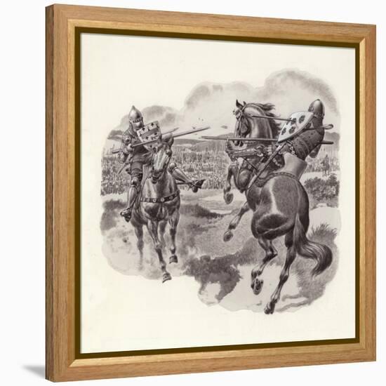 Knights at the Battle of Poitiers-Pat Nicolle-Framed Premier Image Canvas