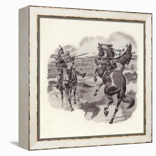 Knights at the Battle of Poitiers-Pat Nicolle-Framed Premier Image Canvas