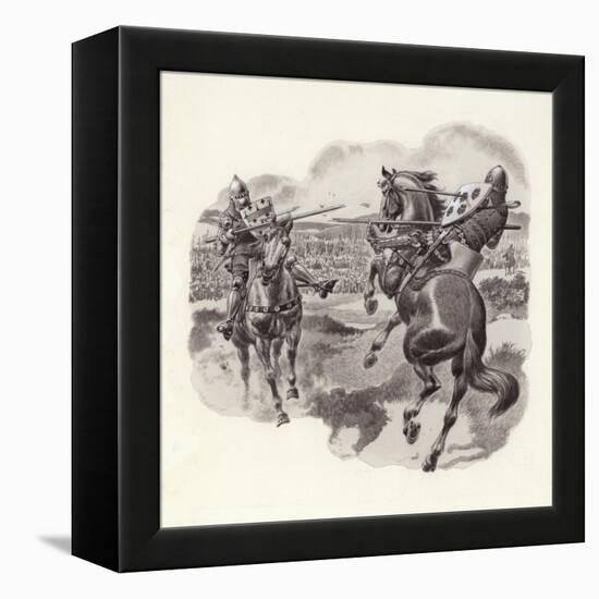 Knights at the Battle of Poitiers-Pat Nicolle-Framed Premier Image Canvas