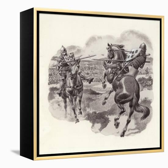 Knights at the Battle of Poitiers-Pat Nicolle-Framed Premier Image Canvas