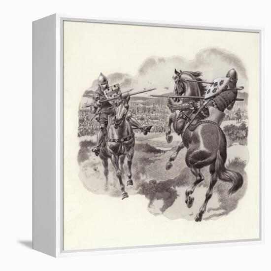 Knights at the Battle of Poitiers-Pat Nicolle-Framed Premier Image Canvas