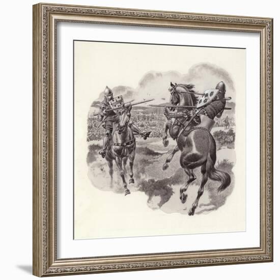 Knights at the Battle of Poitiers-Pat Nicolle-Framed Giclee Print