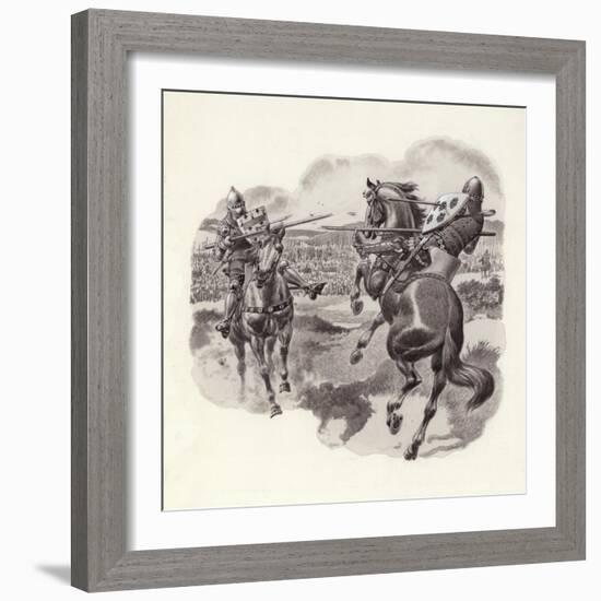 Knights at the Battle of Poitiers-Pat Nicolle-Framed Giclee Print