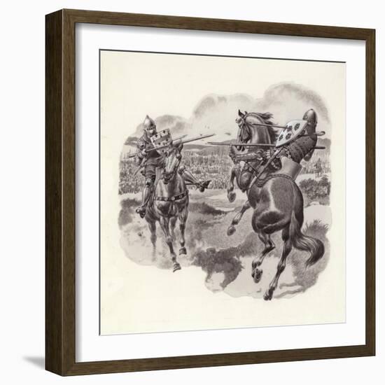 Knights at the Battle of Poitiers-Pat Nicolle-Framed Giclee Print